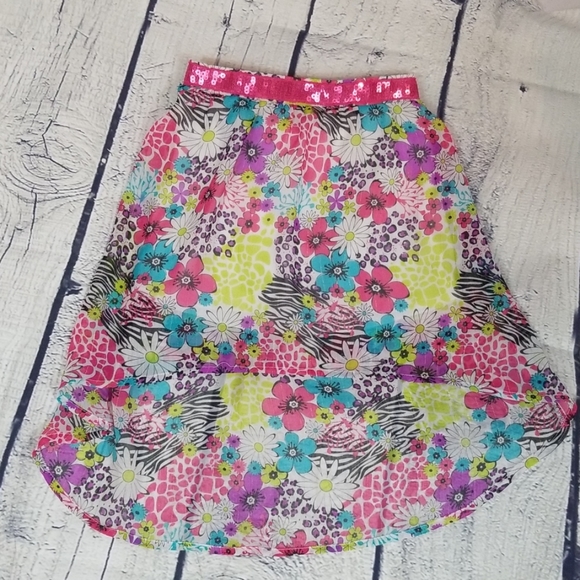 Floral print hi low skirt - Picture 1 of 4